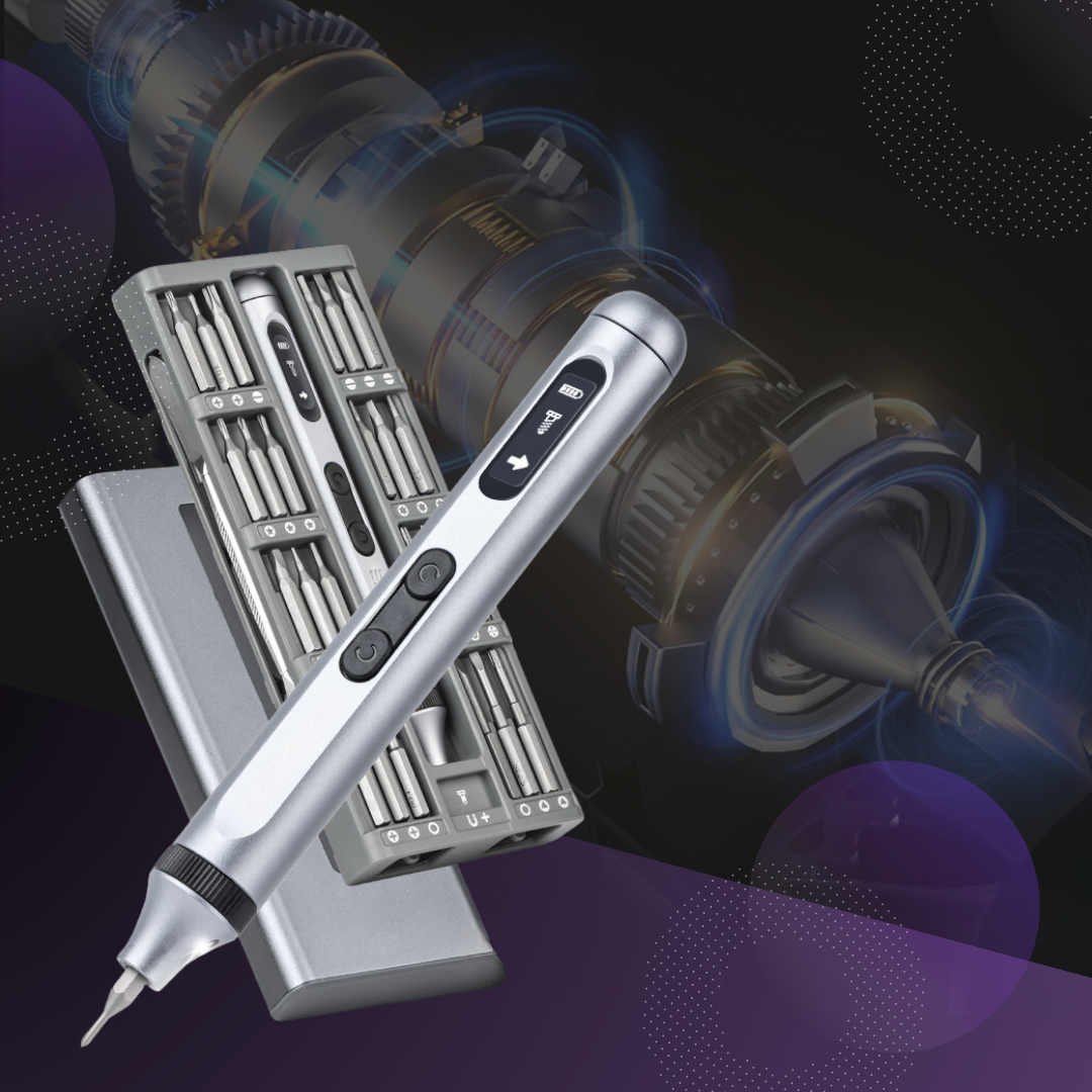 靜音多功能電動螺絲批套裝 - Nordeco HK