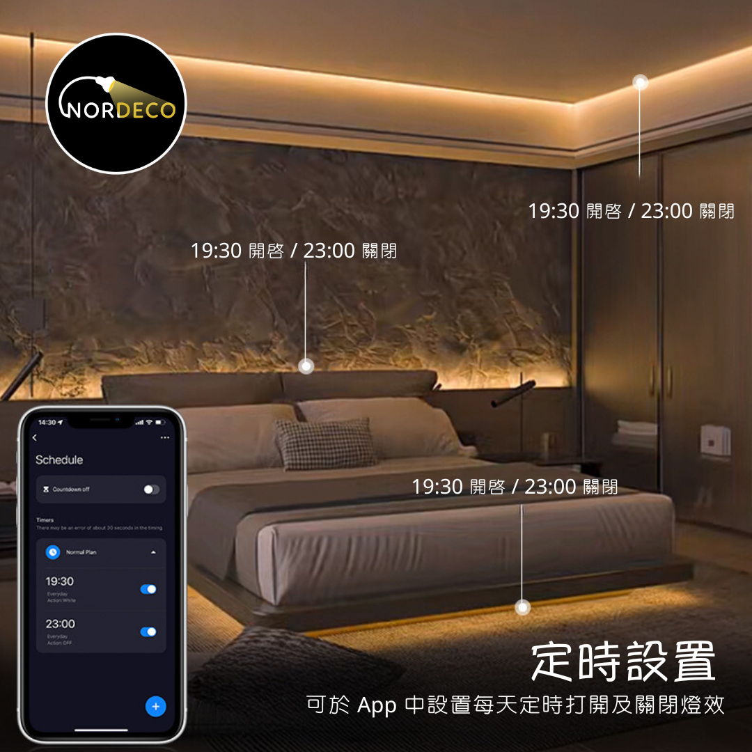 Nordeco 智能柔性COB燈條 (冷白暖白光兩款) - Nordeco HK
