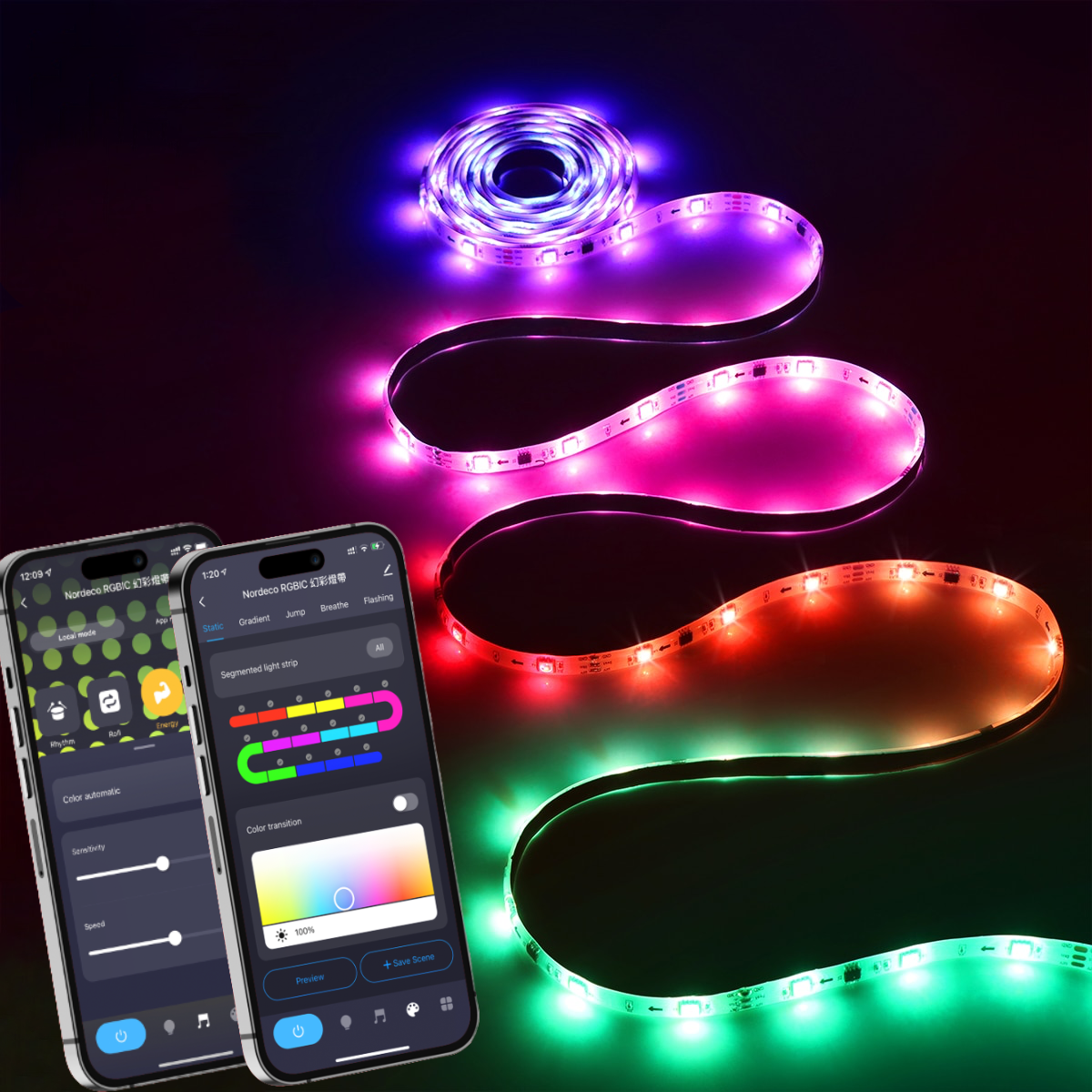 Nordeco RGBIC 幻彩燈帶|Wifi智能款 - Nordeco HK