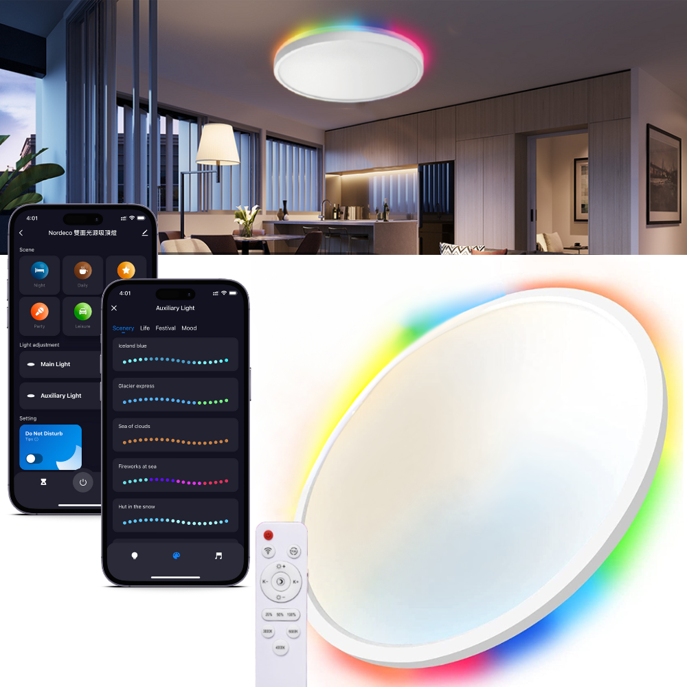 Nordeco 42W 智慧LED 吸頂燈 (雙面光源) - Nordeco HK