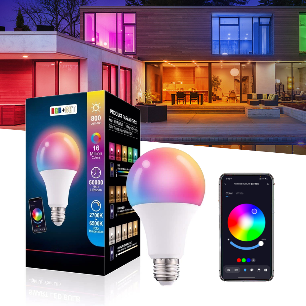Nordeco RGB 智能燈泡 (9W 藍牙款) - Nordeco HK