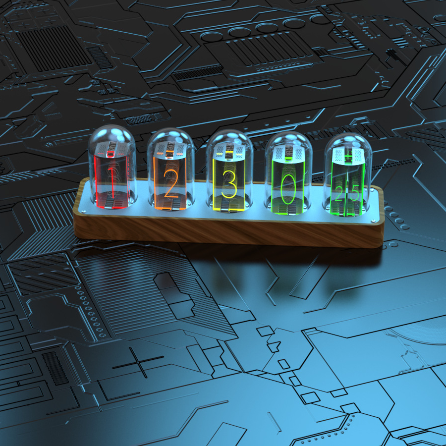NIXIE 擬輝電子光管時鐘 |五光管版本 - Nordeco HK