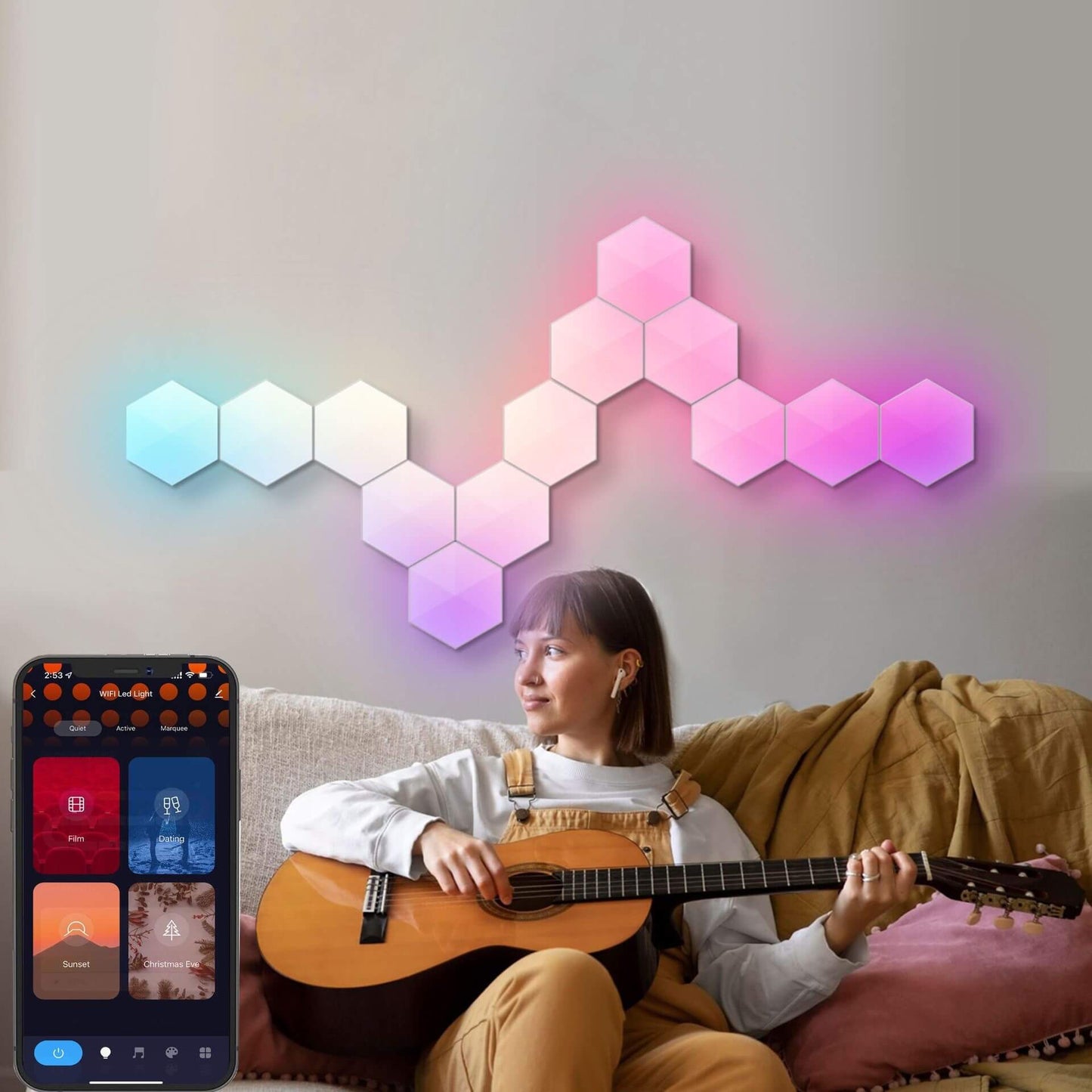 Nordeco 幻彩蜂巢六角燈 | Wifi 智慧款 - Nordeco HK