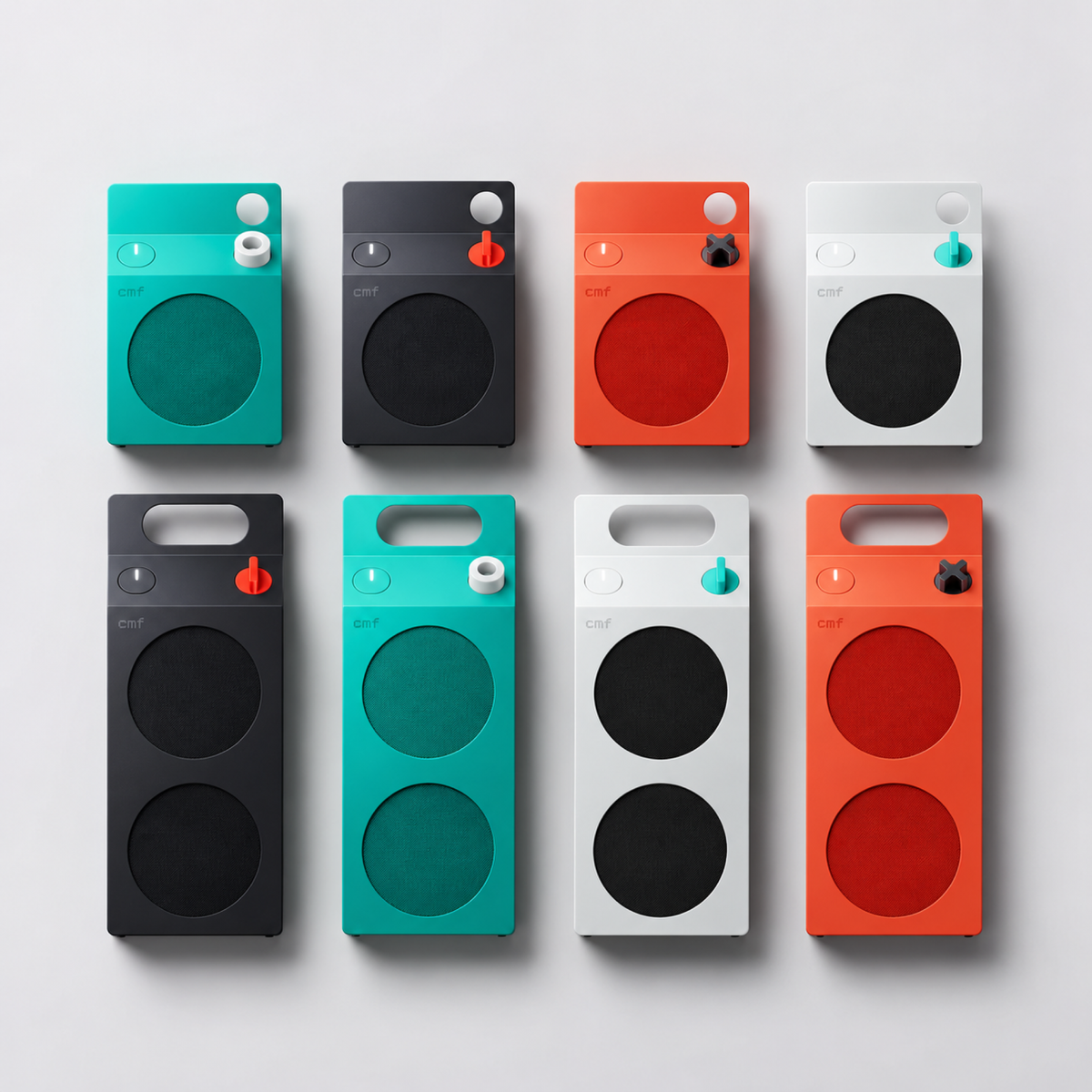 Nothing CMF Speaker S 與 Speaker M 四種顏色展示