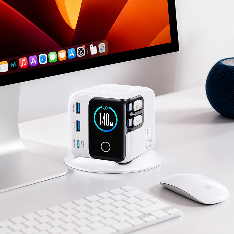 140W 智顯桌面充電站多口快充展示