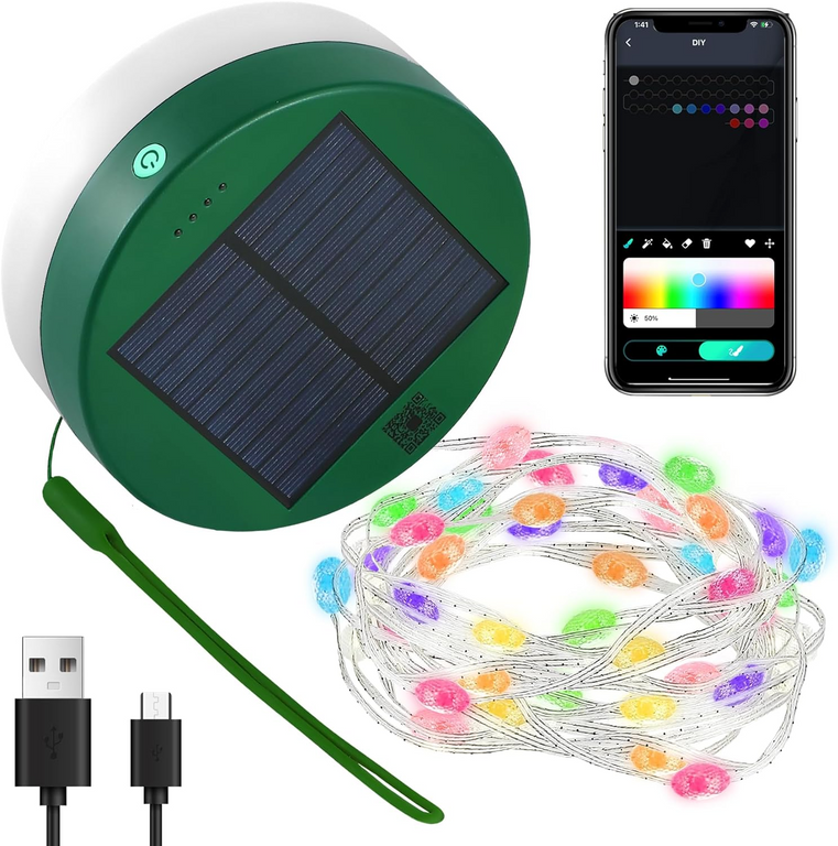 戶外太陽能收納智慧串燈 - Nordeco HK