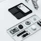 ModTray silver desktop organizer tray with accessories