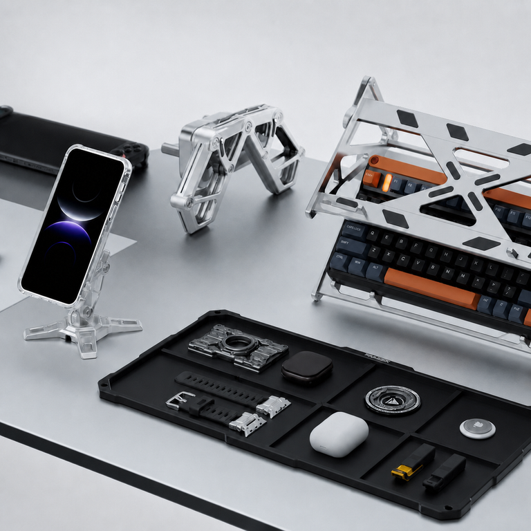 ModTray desktop setup organizer scene