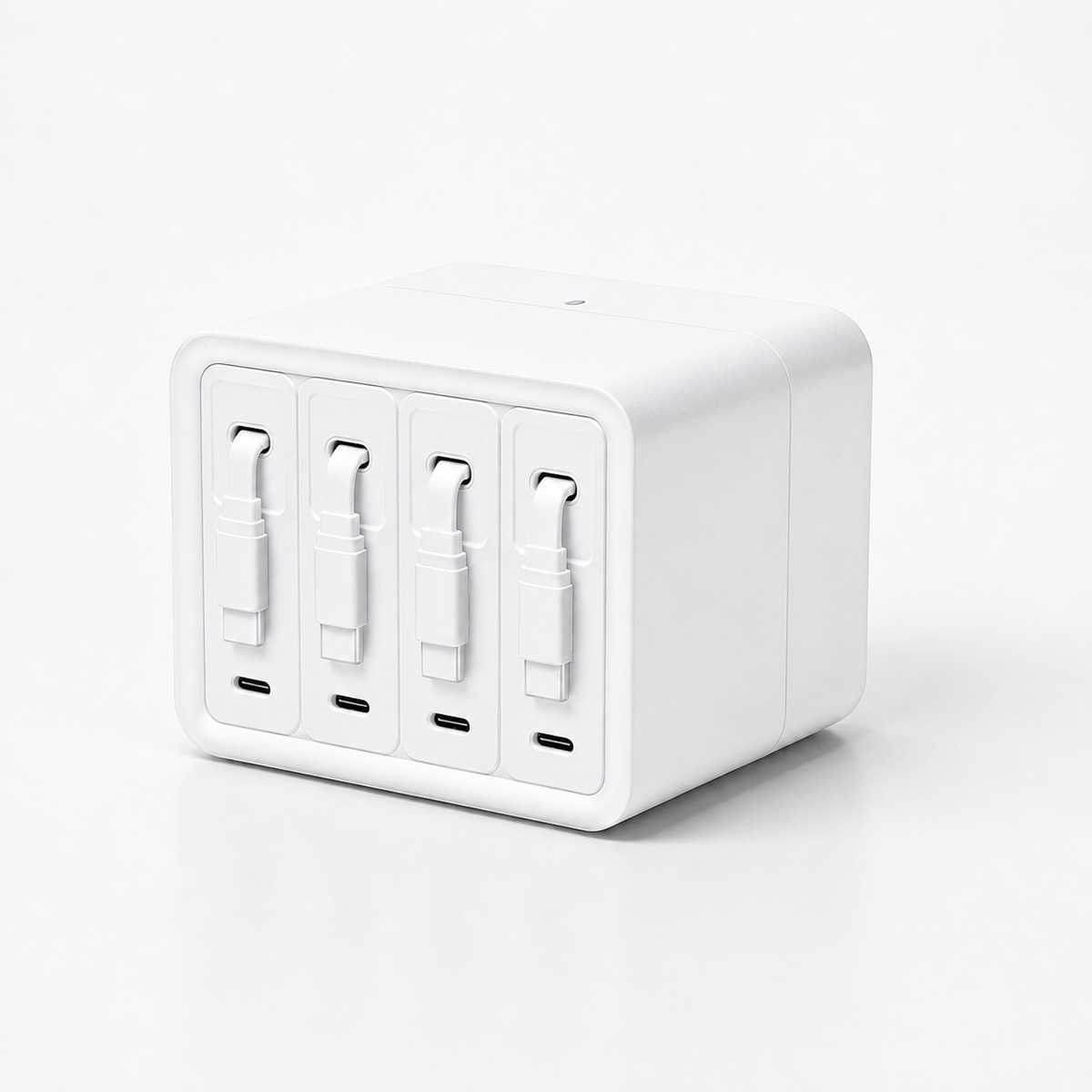 細沙白伸縮線桌面充電站